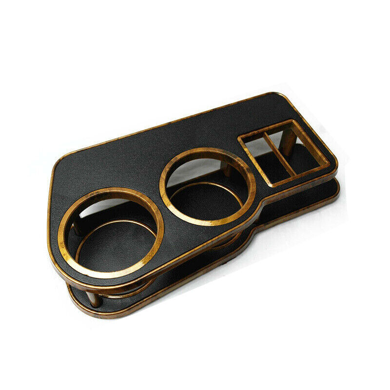 Auto Car Black Wood Instrument Desk Table Cup Drink Holder Phone/Card Holder