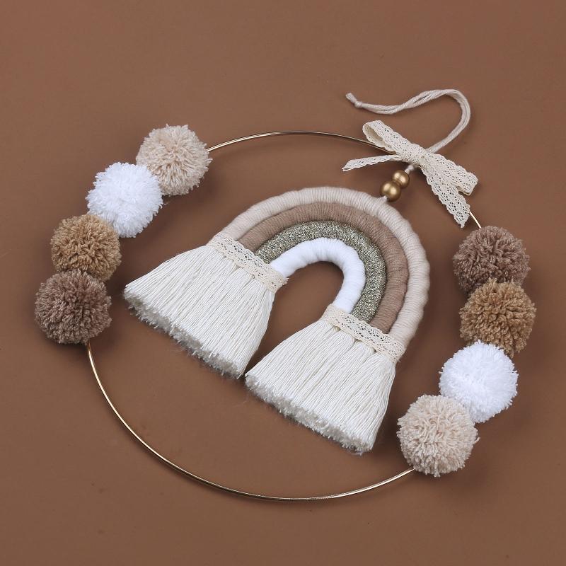 Baby Room Decor Woven Rainbow  Tapestry Wall Hanging Pendant Home Decoration