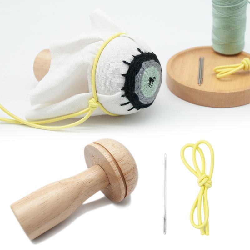 Cute Chubby Mushroom Knitting Tools Darning Mushroom for Socks Pants Shirts