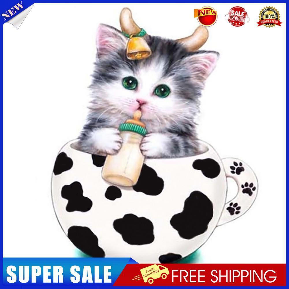 5D DIY Diamond Painting Cup Cat Baby Cross Stitch Embroidery Mosaic Kits