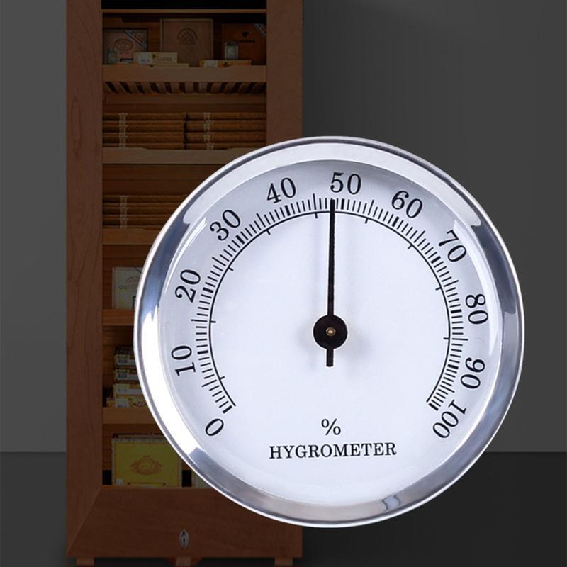 Cigar Hygrometer, Precision Round Pointer Hygrometer Compatible with Cigar Box