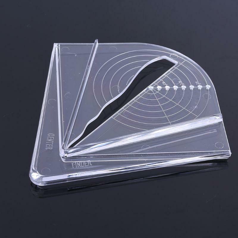 Compact Center Finder Clear Plastic Center Finder Carpenter Hand Tool Durable