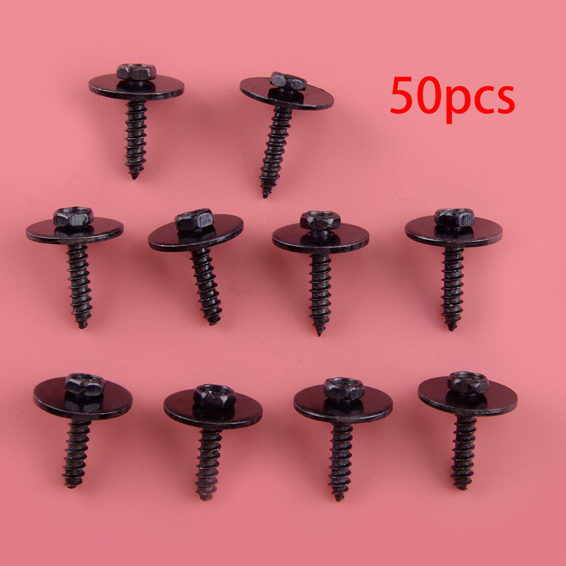 50pcs Metal 7mm Bumper Clips Retainer Fastener Car Fender Screws Auto Body Clip