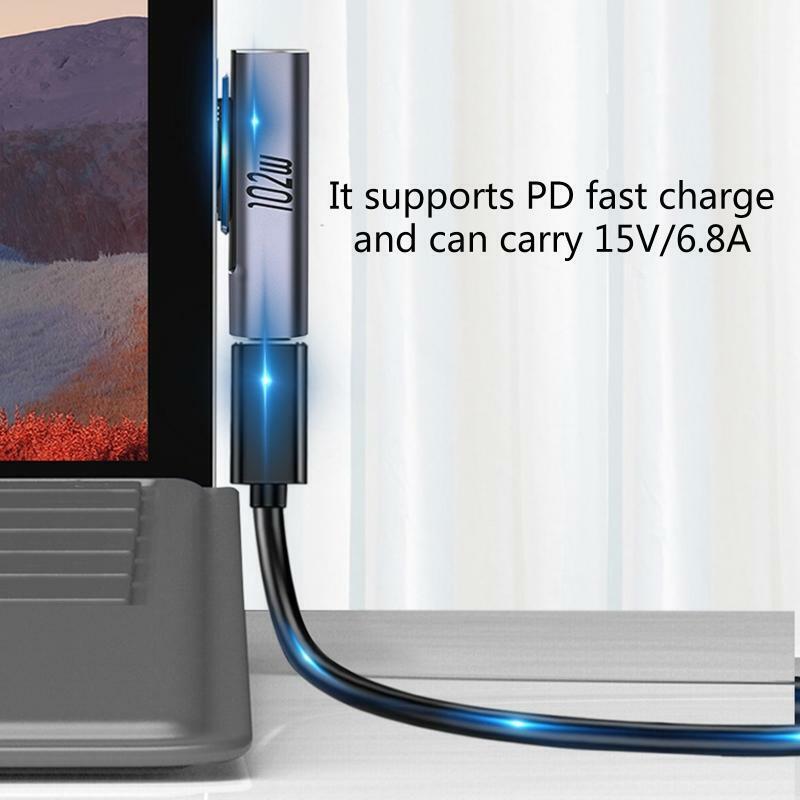 Tablet Charger 102W Type-C/USB-C PD Fast Charging Plug for Surface Pro 3 4 5 6