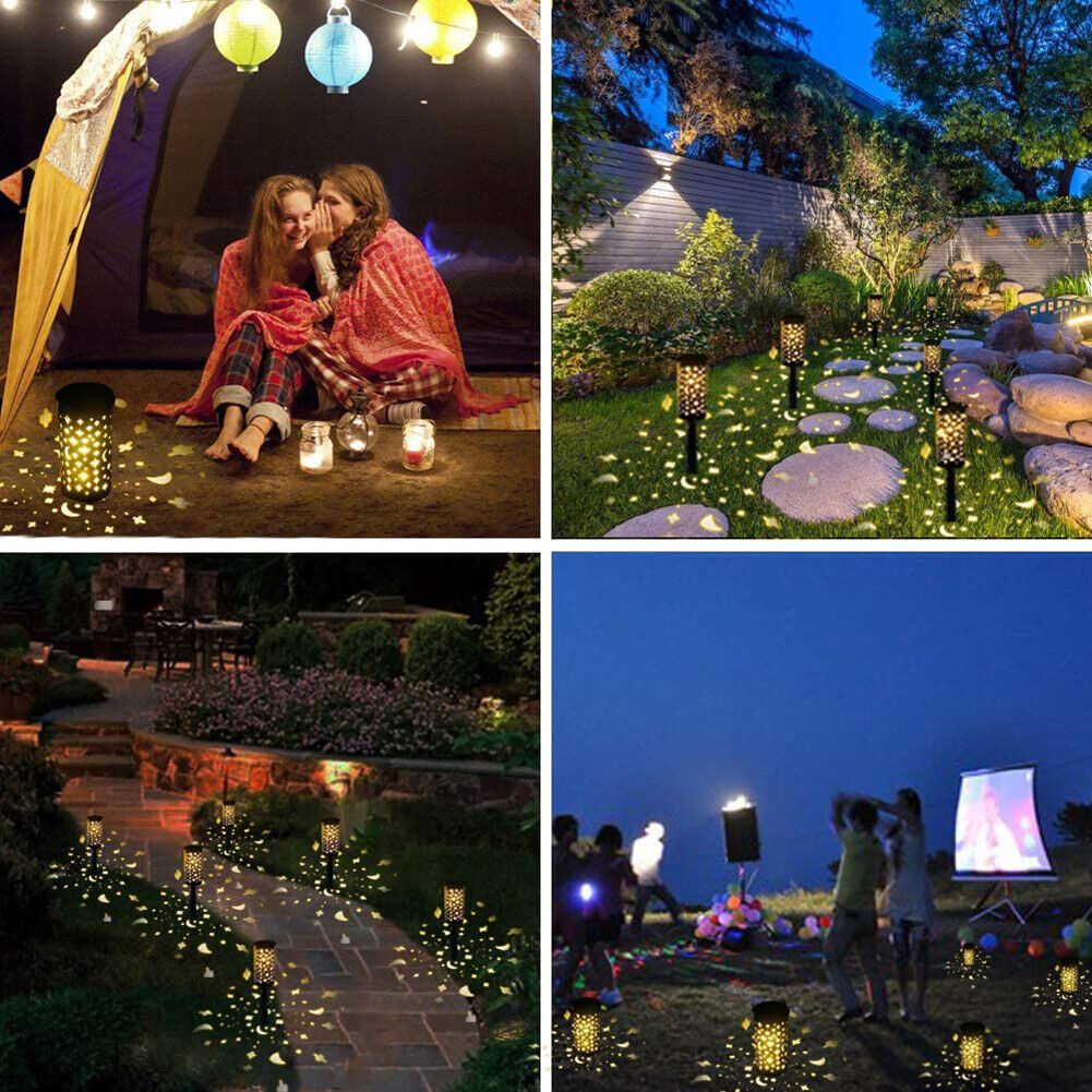 LED Solar Lanterns Moon Star Hollow Outdoor Garden Yard Patio Decorations