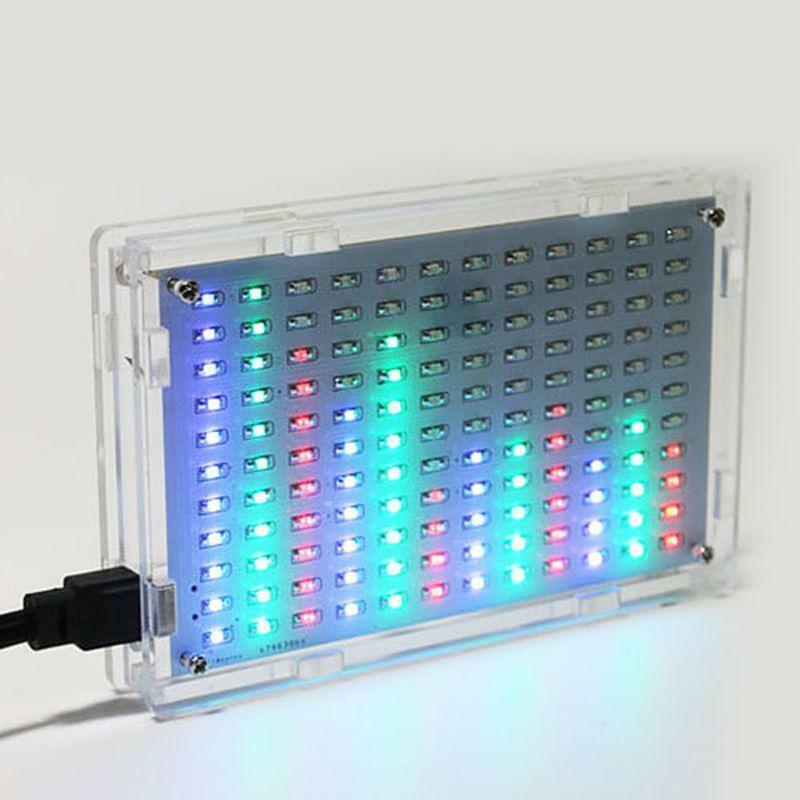 Colorful Music Spectrum LED Display DIY Kit Flashing Light Electronic Making