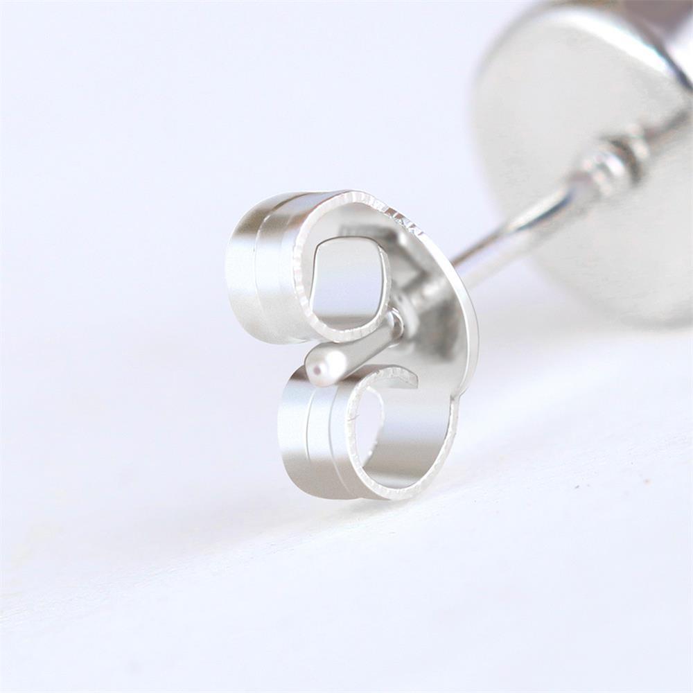 8Pairs/Set Fashion Men&Women White Black Earrings Zircon  Six Claws Ear Studs