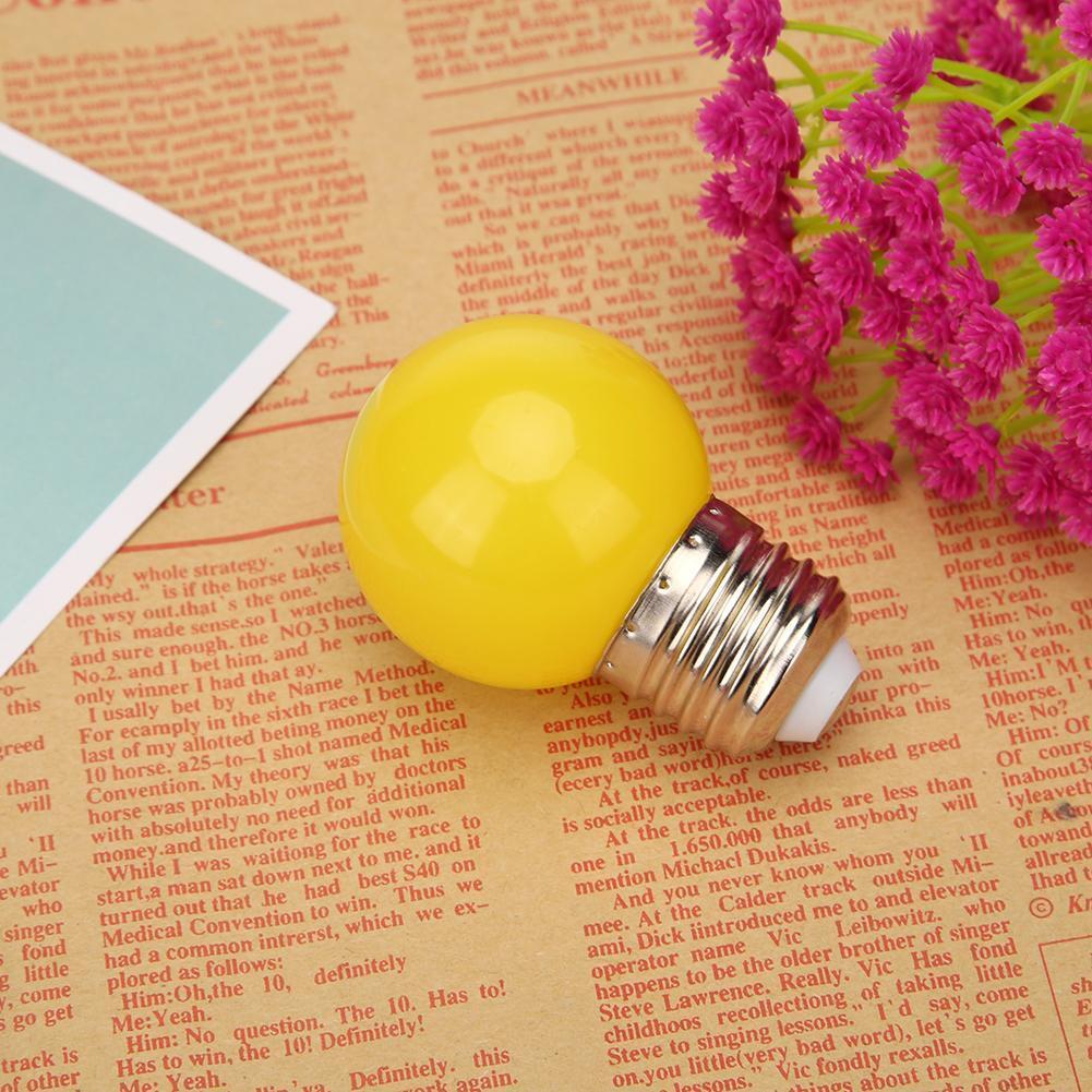 Colorful Globe Light Bulb E27 3W SMD2835 LED Lamp Bar Home Decor (Yellow)