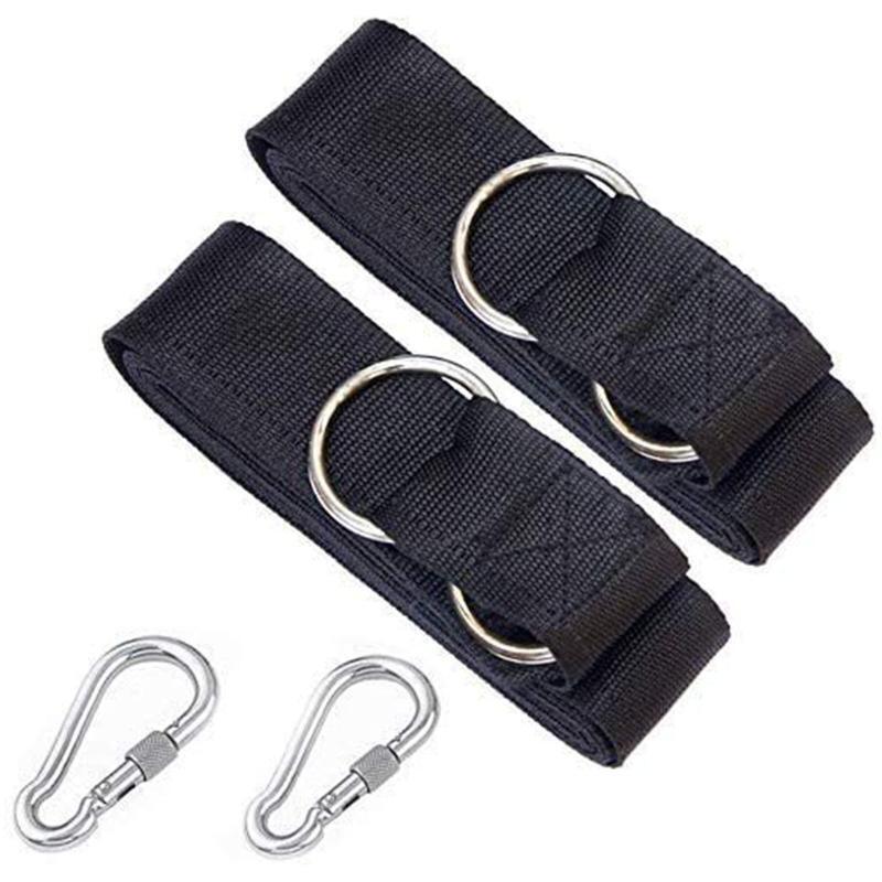 Tree Swing Hanging Straps Kit  with Safer Lock Snap Carabiner Hooks