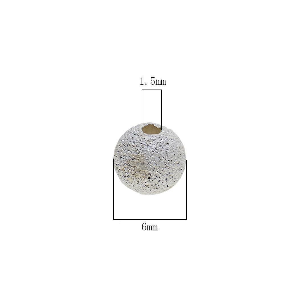 10 Pieces 925 Sterling  Round  Ball Spacer  Jewelry 6mm