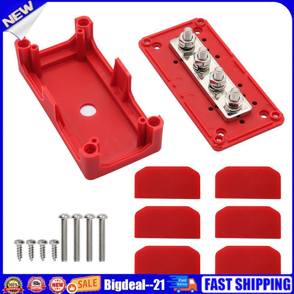 D4 Terminal Studs Bus-Bar Box C 48V 300A Car Ship Power Distribution Block