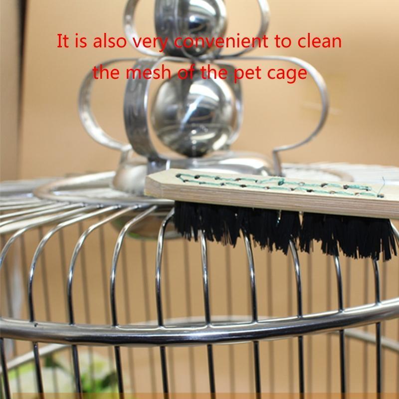 Bamboo Handle Bird Cage Cleaning Brush for Rabbit Guinea Pig Small Animal Cages