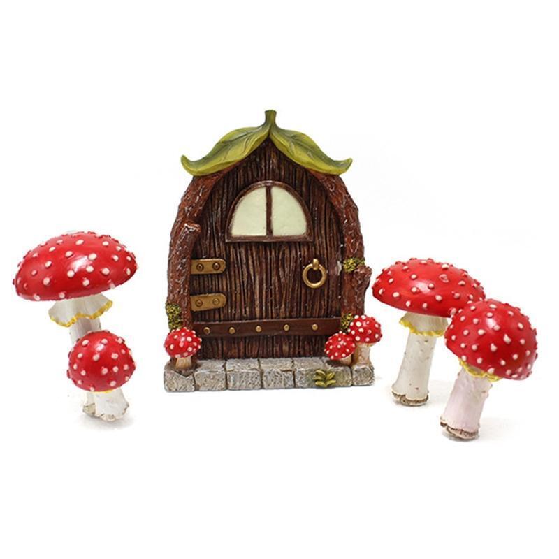 Mushroom Ornament Durable Garden Decoration Indoor Outdoor Ornament Wear Resist