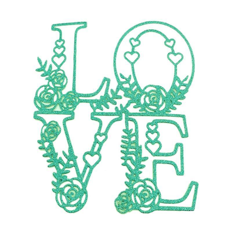 Flower Love Metal Cutting Dies Scrapbooking Stencil Die Cuts Card Embossing DIY