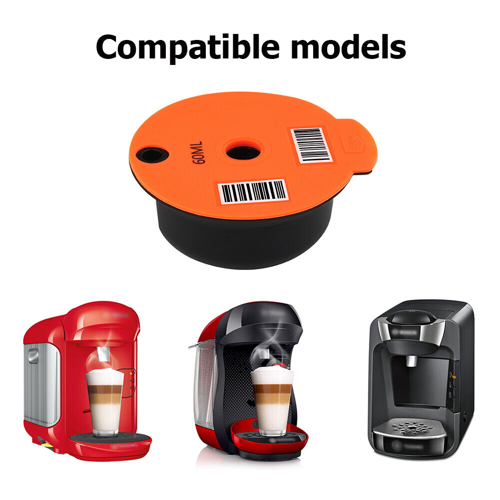 Coffee Capsule Cup Filter Pod + Spoon Brush for Bosch-s Tassimoo (60ml)
