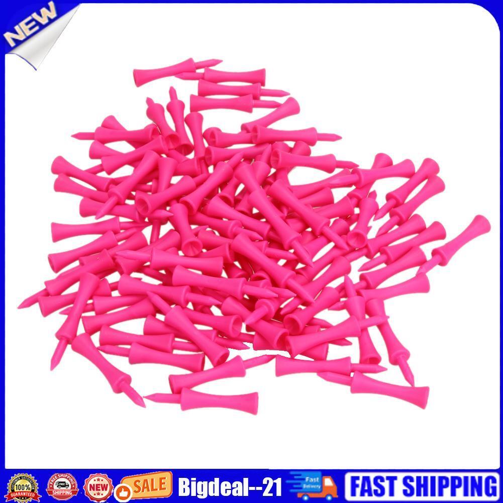 100 Pink Plastic Castle Step Grad Golf Tees up Height 39mm