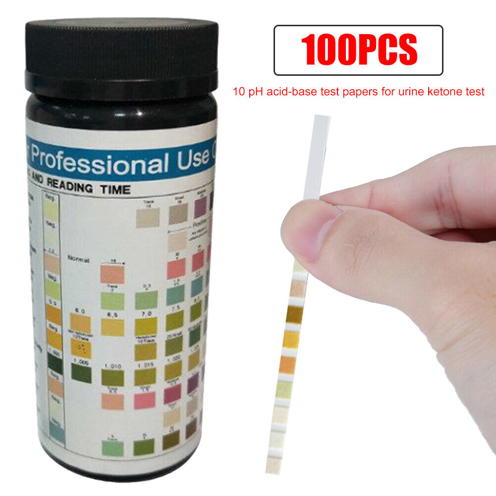 100x URS-10T Swimming Pool Test Paper Hot Tub Urine Acid Alkali Test Strip