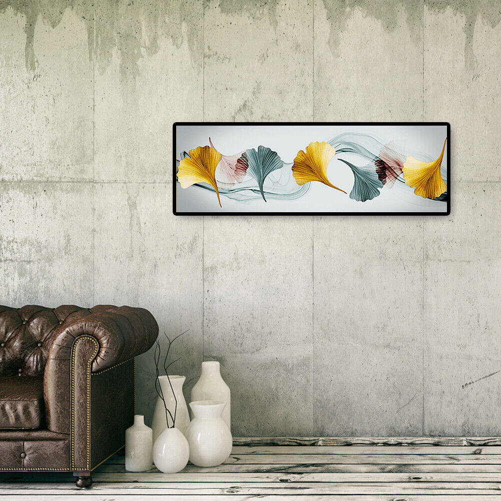 DIY Full Drill One Row Ginkgo Leaf Diamond Painting Cross Stitch Mosaic Kit