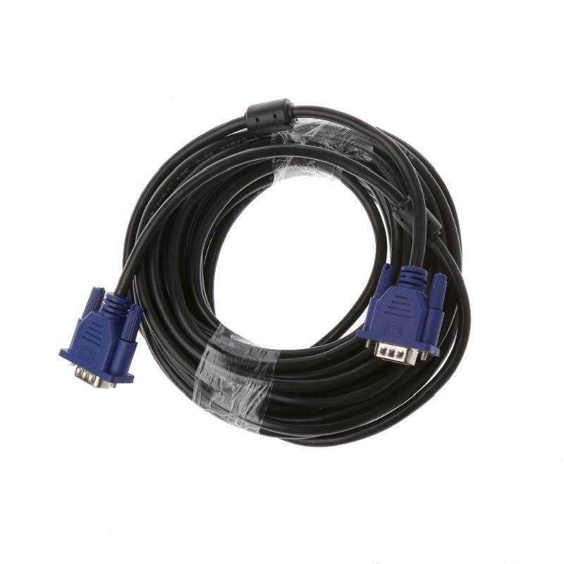1.5/3/5/10m VGA 15 Pin Male To Male Extension Cable For PC Laptop Projector HDTV