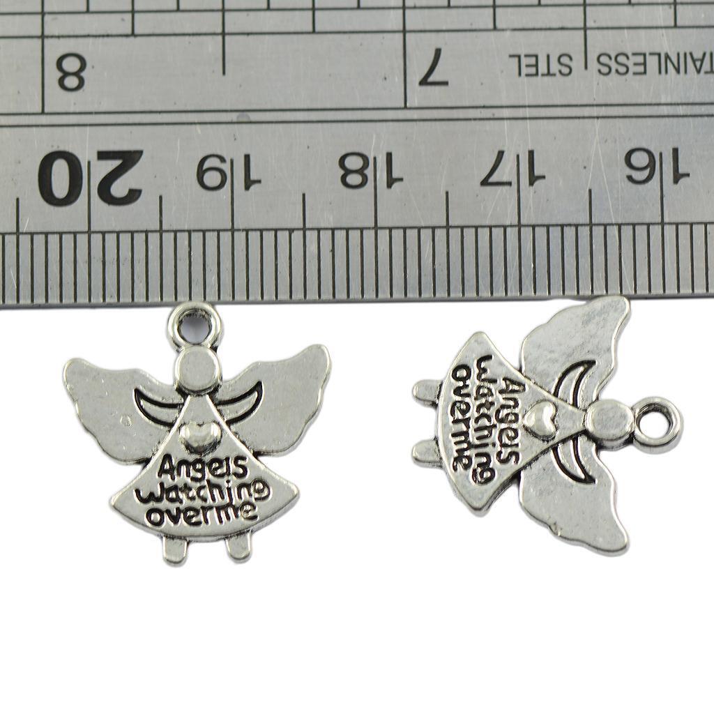 60pcs Tibetan  Angel Charms Pendants  Watching Over Me