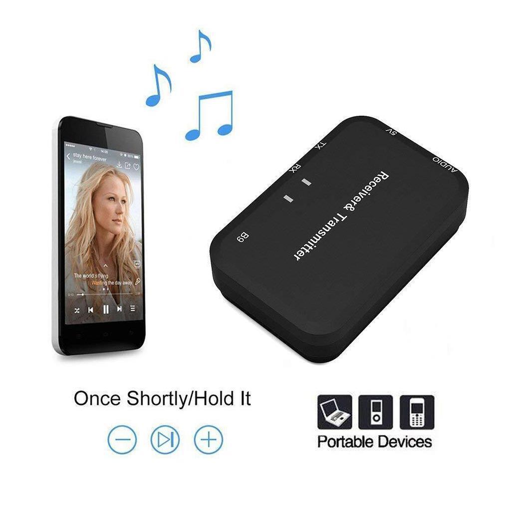 Portable Bluetooth4.1 Transmitter Receiver   Wireless Audio Adapter 3.5mm