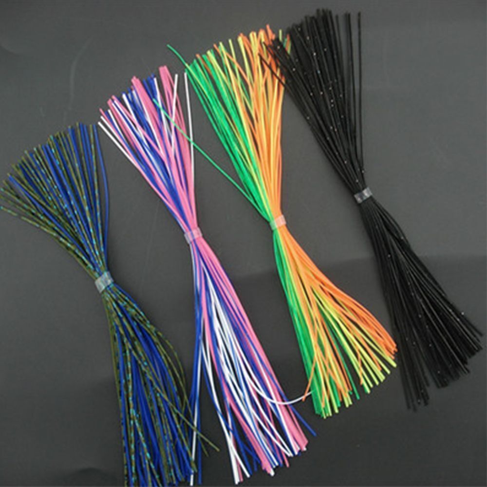 Jig Bait Windless Rubber Squid Soft Fishing Lures Beard Silicone Skirts