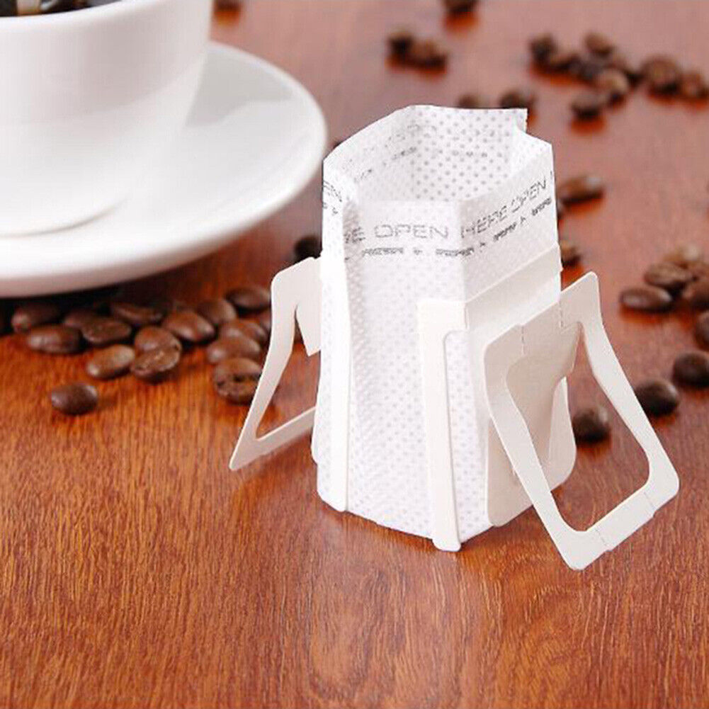 50pcs Drip Coffee Filter Bag Portable Hanging Ear Coffee Tea Filters Paper