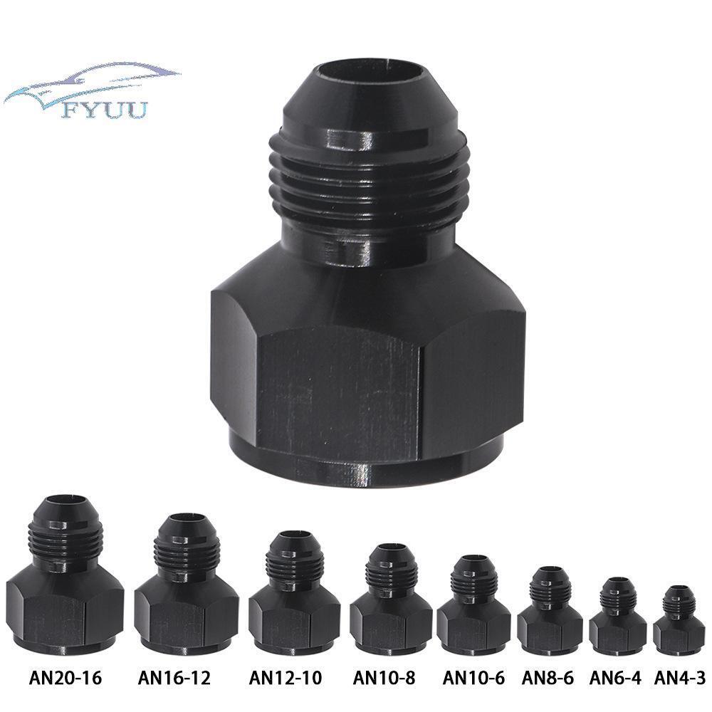 2 Pcs Black Aluminum Alloy 10AN Female to 8AN Male Flare Reducer Fitting Adapter