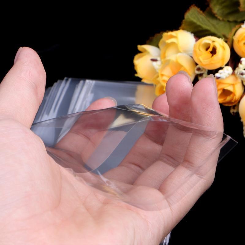 100Pcs Plastic Clear Treat Gift Bags Self-Adhesive Sealing Plastic Bags in Bulk