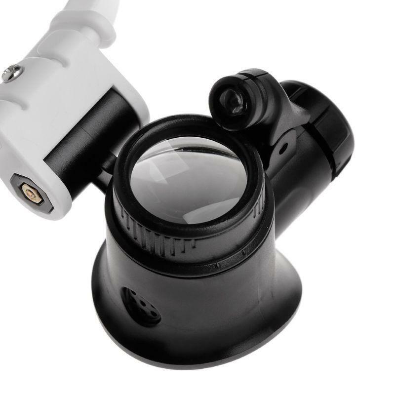 8X 23X Headband Magnifying Glas w/ 2 LED Lights Dual-Lens Eye Loupe Magnifier
