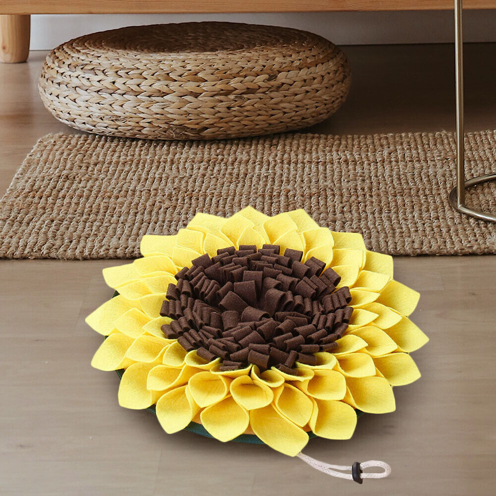 Pet Dog Snuffle Sunflower Mat Nose Smell Training Sniffing Pad Feeding Bowl