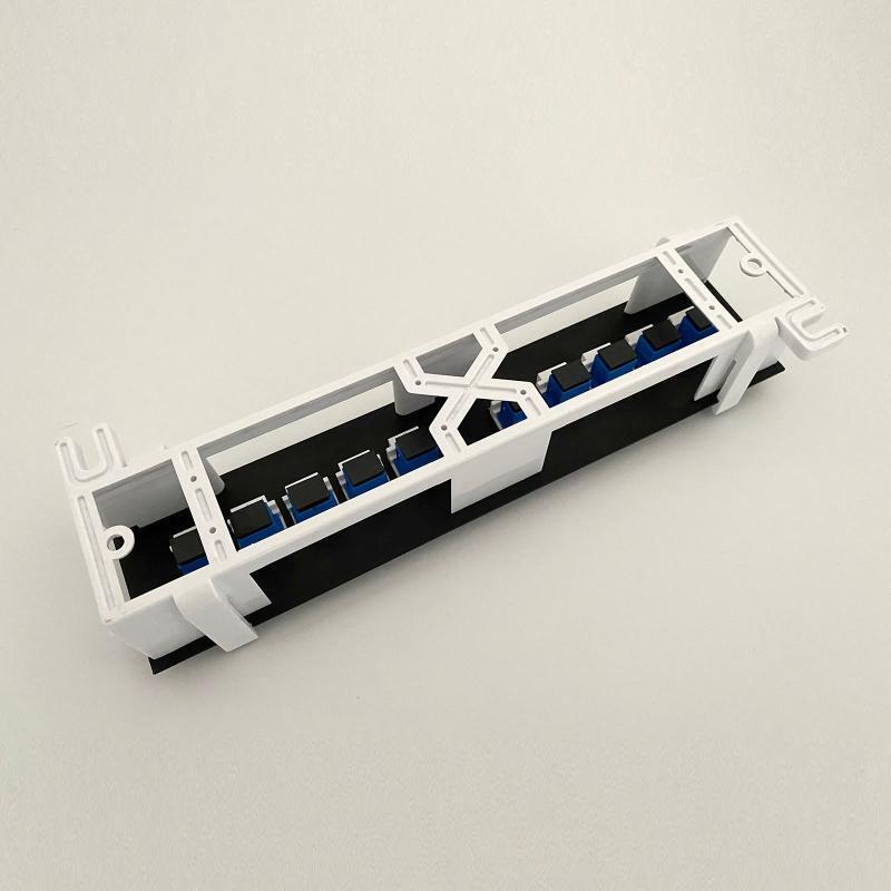 SC Optical Fiber Patch 10Port with Inline Keystone Pass-Thru Coupler Patch Panel