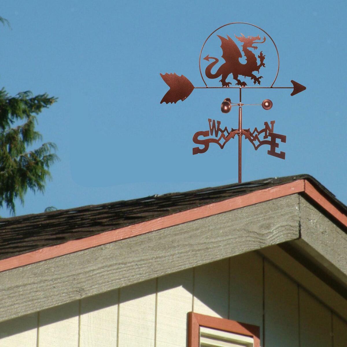 Iron Dragon Weathervane Weather Vane Outdoor Roof Farm Decor 79cm