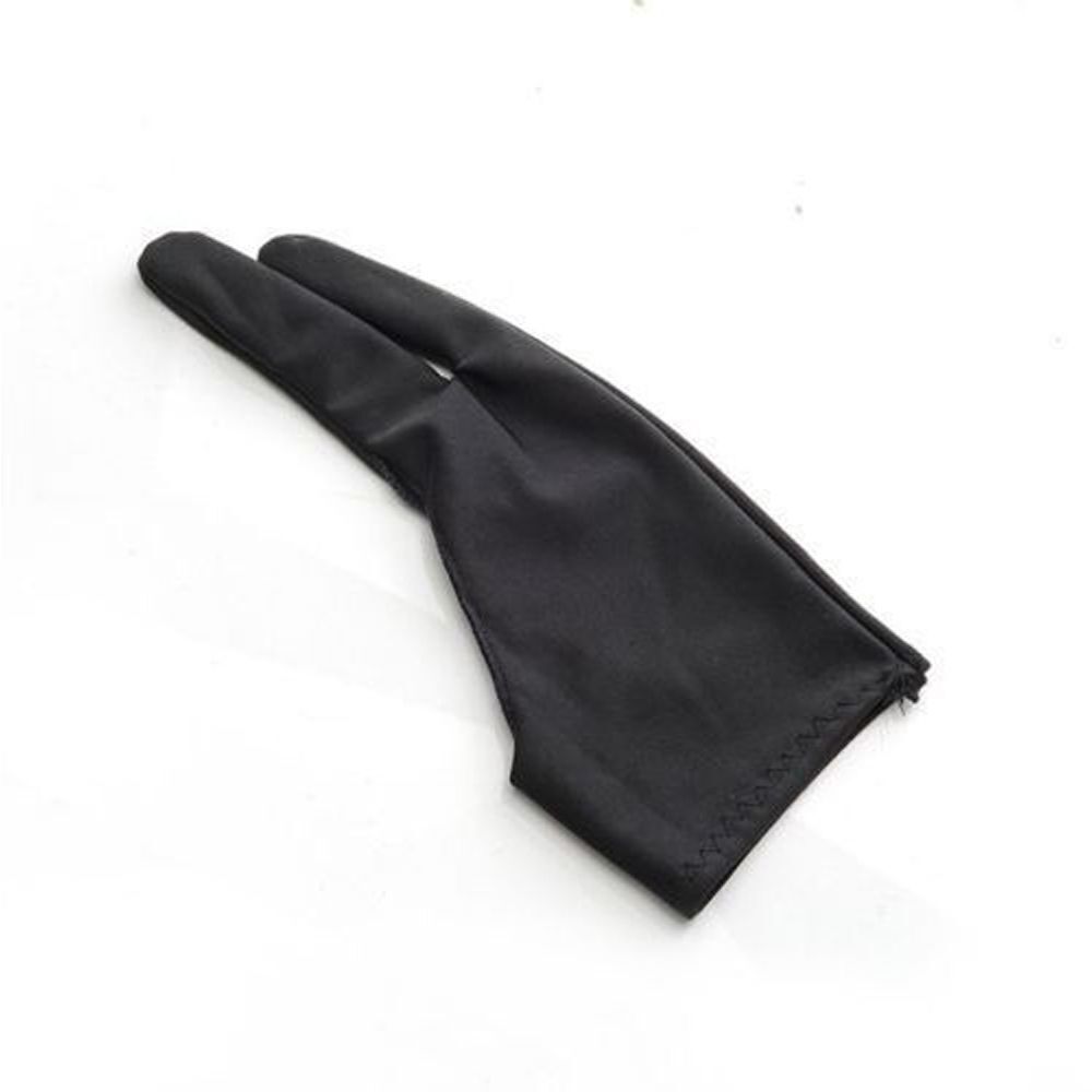 Hot Universal Fingerless Free Size Two Finger Anti-fouling Drawing Glove Black