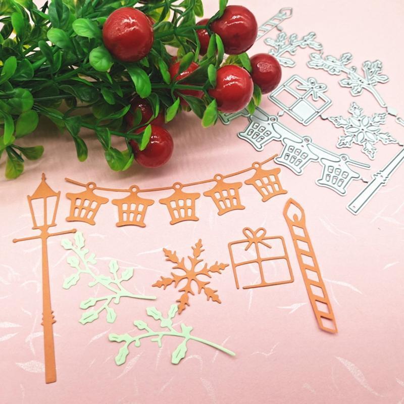 Steet Lamp Snowflake Metal Cutting Dies Stencil Scrapbooking DIY Greeting Card