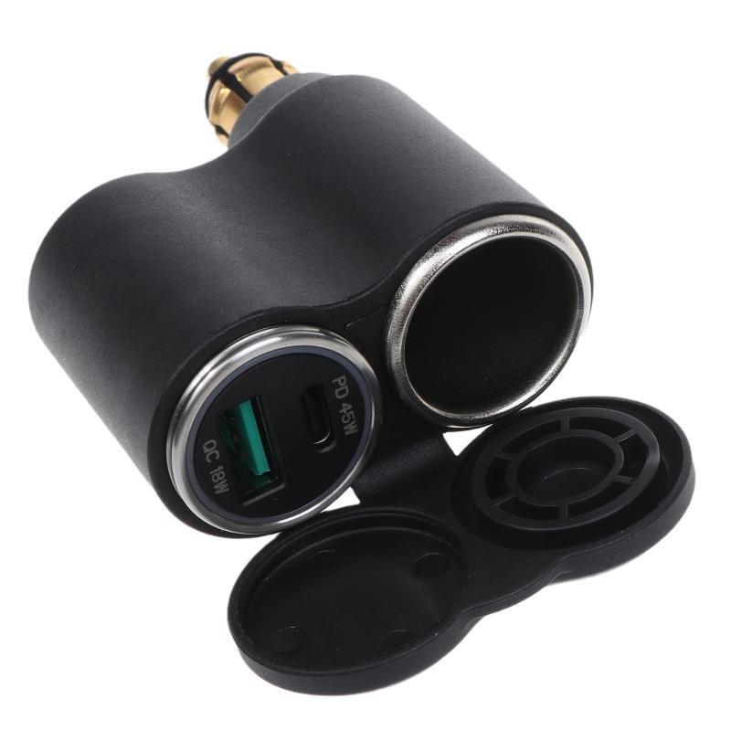QC3.0 PD Charger Socket 12V CigaretteLighter with Blue LED forBMW Motorcycle