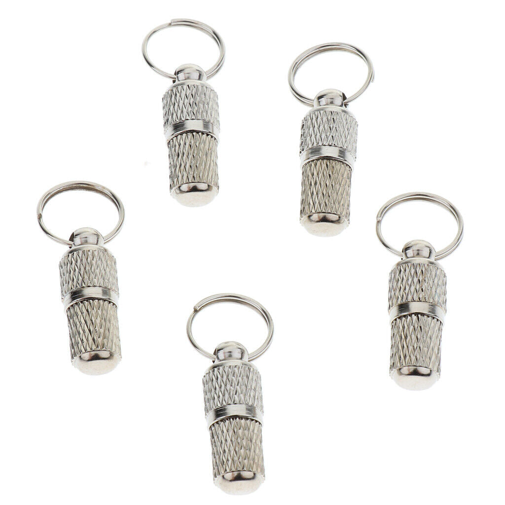 5Pcs , Anti- Pet  Puppy ID Address  Label Tag Barrel Tube