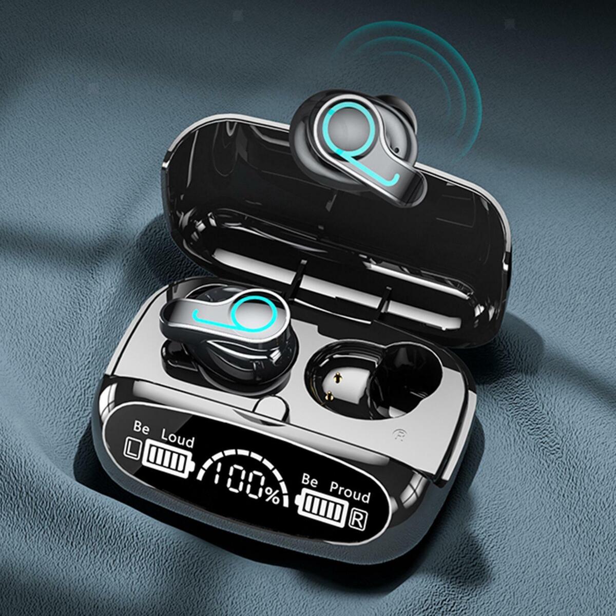 earplugs with Charging Case IPX7 Waterproof  2000mAh for Sports