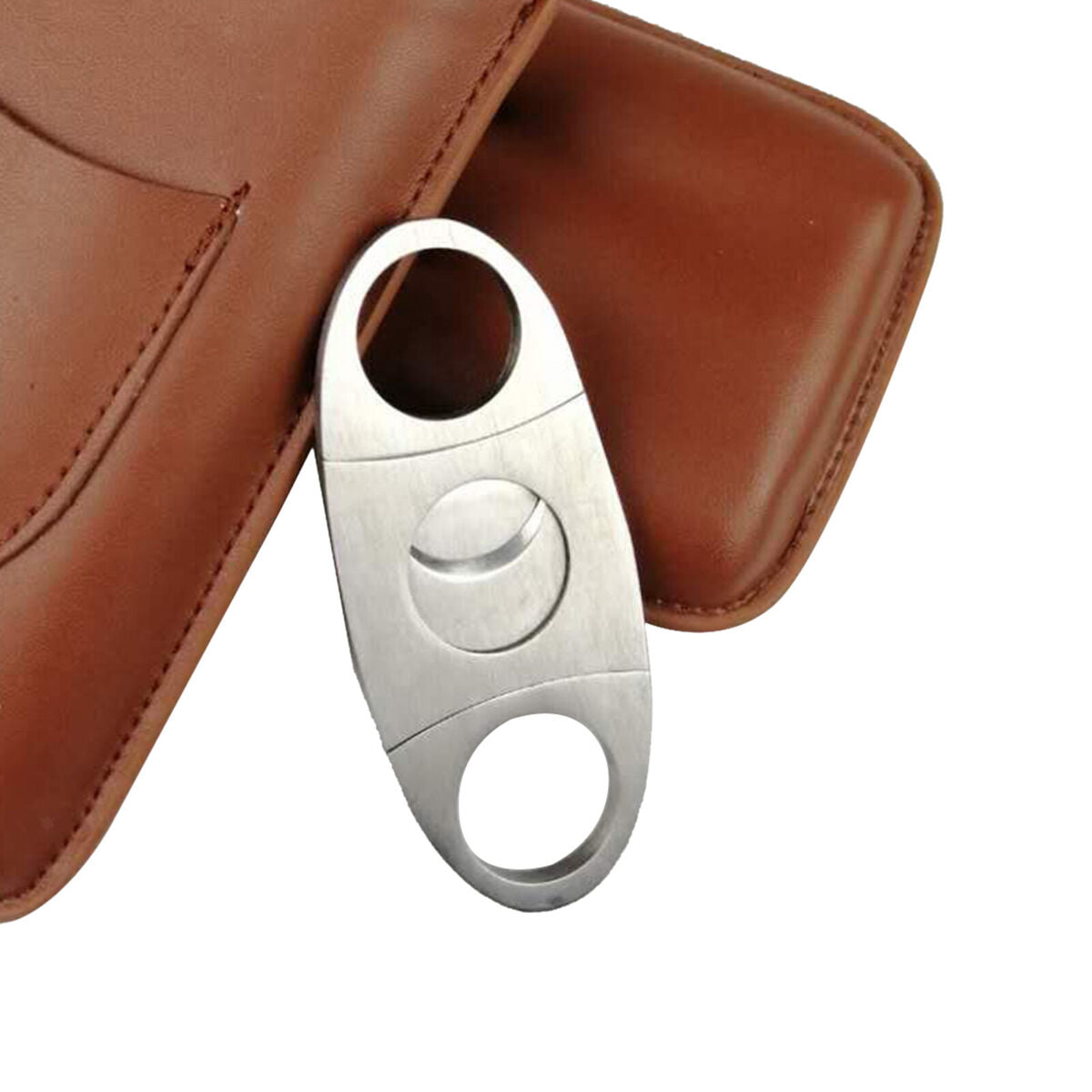 Cigar Holder Storage Case Tube with Stainless Steel Cigar Cutter