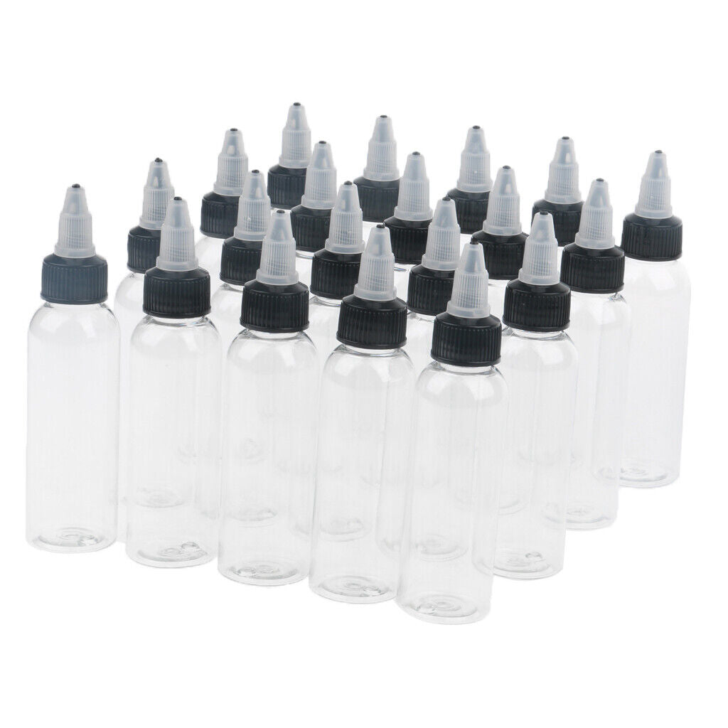 20 Pieces Empty Plastic Squeeze Bottle withTwist  Applicator 30ml