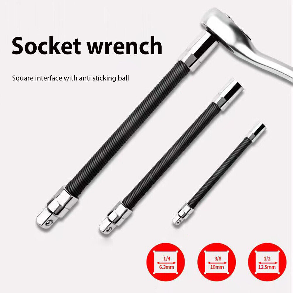 Electric Wrench Sleeve Flexible Shaft Universal Extension Rod (3/8 inch)
