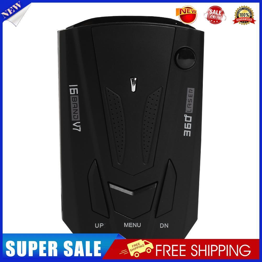 V7 Car Radar Detector English Russian Speed Voice Alert Warning (Black)