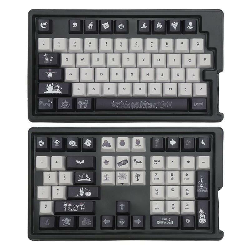 Custom Halloween Theme PBT Opaque Keycap Dye Sublimation OEM Profile 108 Key/Set