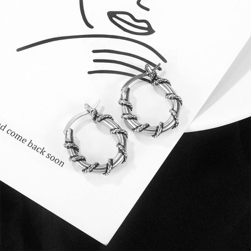 Titanium Steel Twist Hoop Earrings Commute/Dating New Year Fashion Accessories