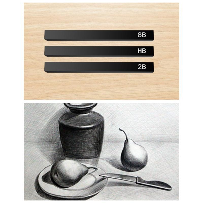 Charcoal Sticks 6x Sketching Shading Compressed Pencils Set for Artists Beginner