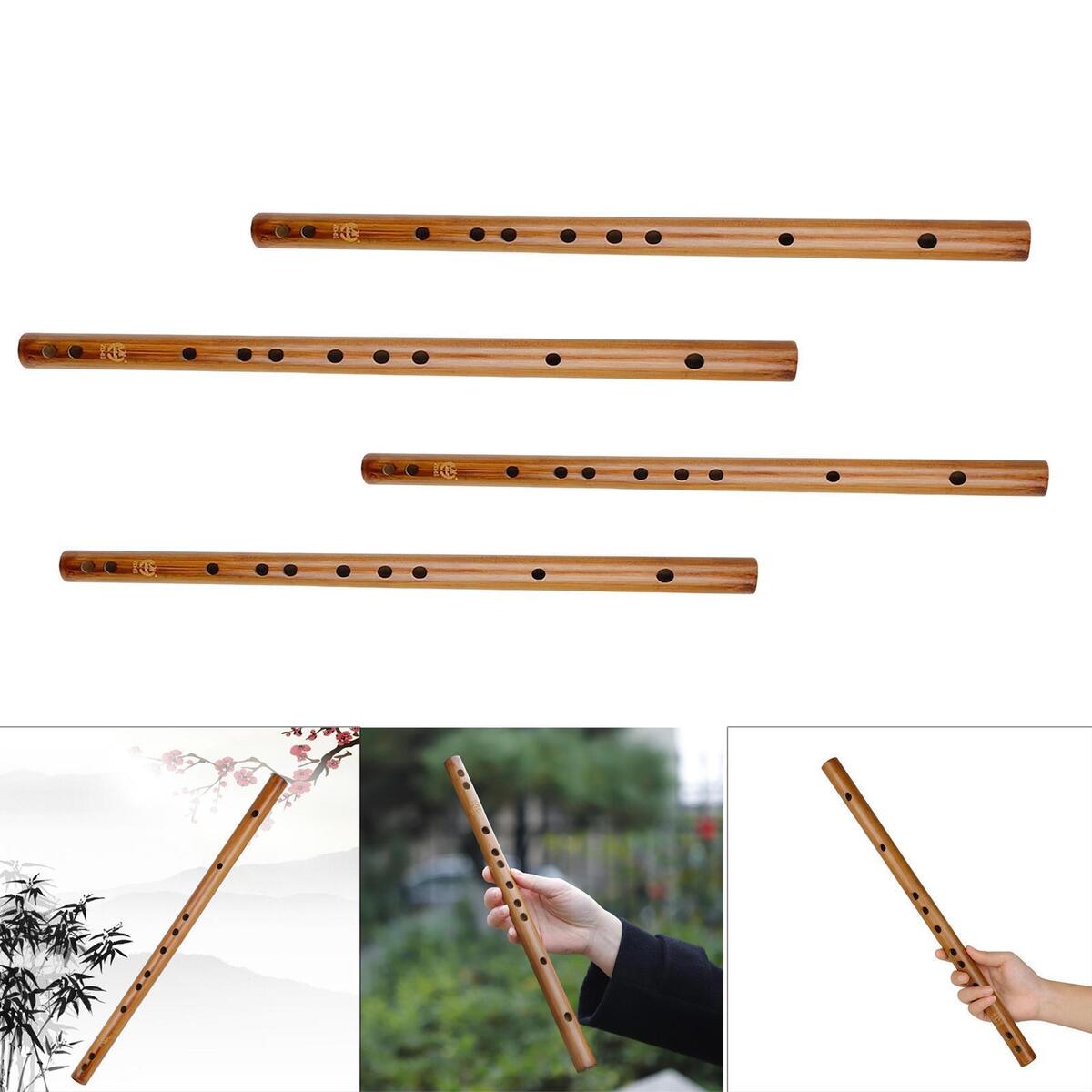4x Traditional Wooden Flute Great Sound Woodwind Musical Instrument Gift