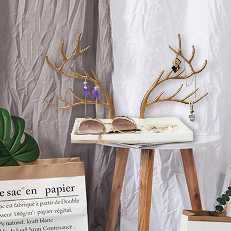 Antlers Jewelry Holder Mold Display Jewelry Tray Silicone Mould Tree Holder