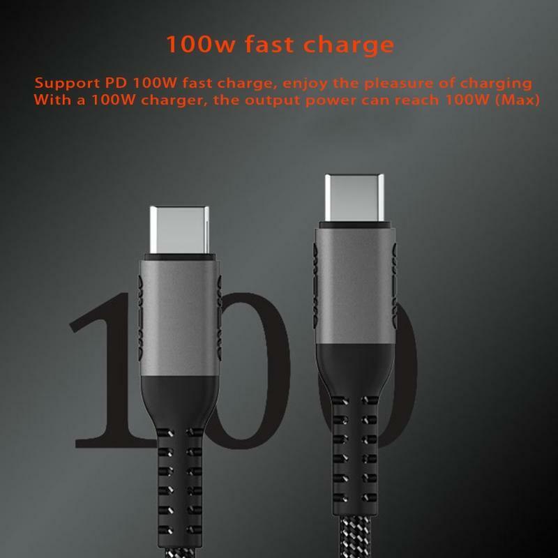 PD 100W Cellphone Fast Charging Cable Type-C to TypeC Wire for ComputerCellphone