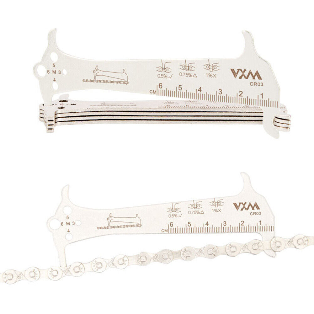 Bike Chain Wear Indicator Ruler Cycling Chains Gauge Measurement Checker