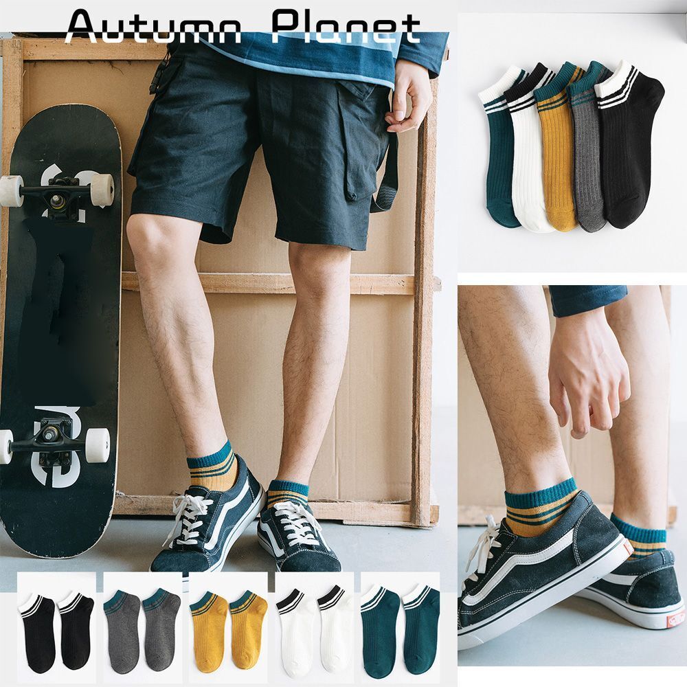 Absorb Sweat Breathable Striped Clothing Accesories Sports Stockings Boat Socks